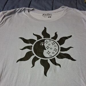 Bella Canvas Gray Sun and Moon Tee